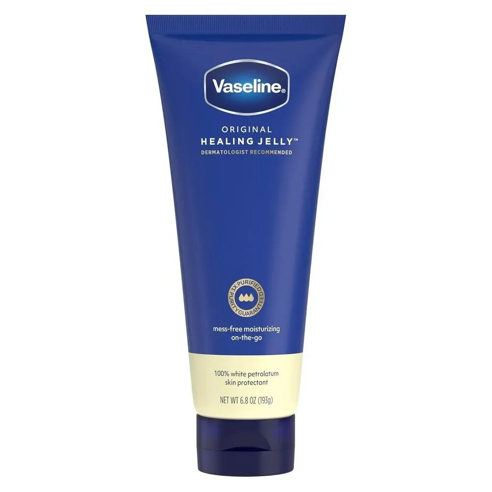 Vaseline Original Petroleum Healing Jelly Tube For Dry Skin Fragrance-Free 6.8oz